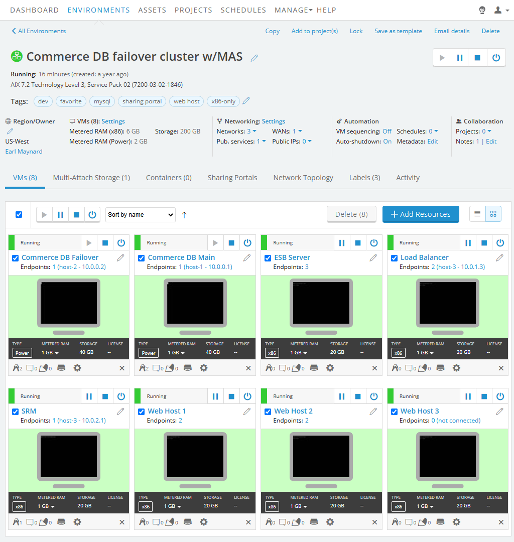 Saving An Environment As A Template Skytap Help And Documentation