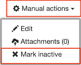 manual actions mark inactive