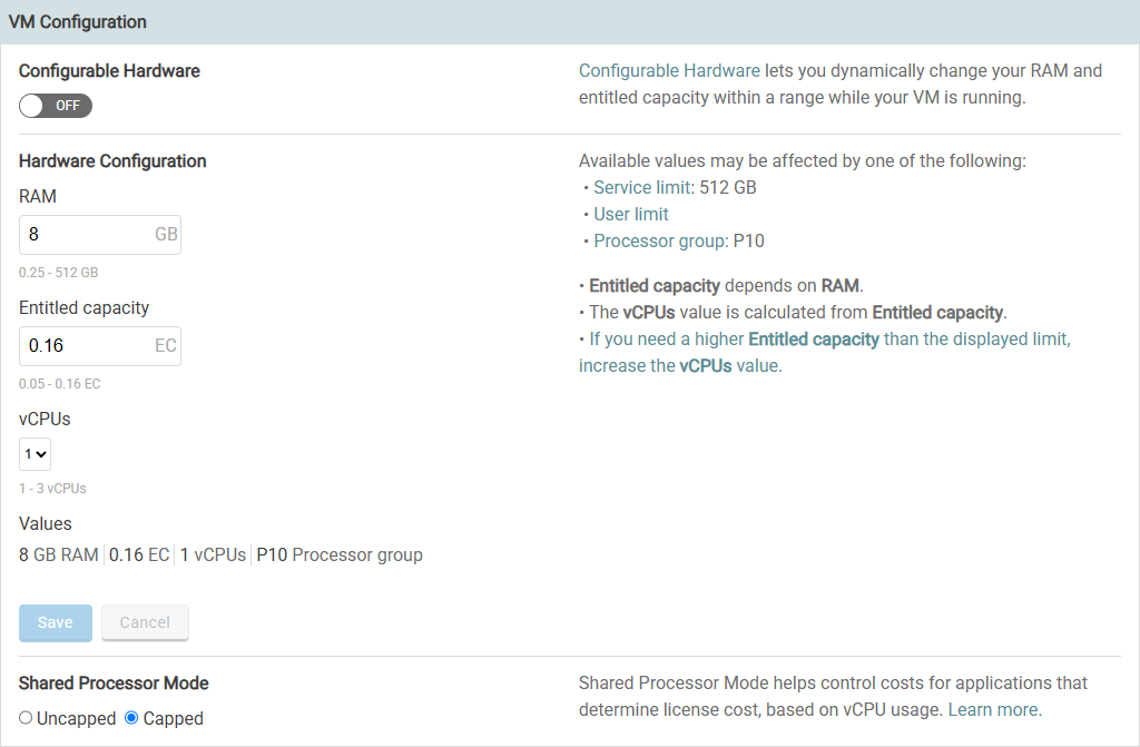 IBM i configuration