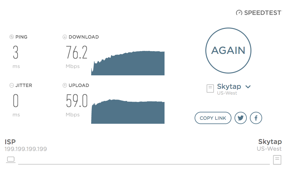 internet speed test latency